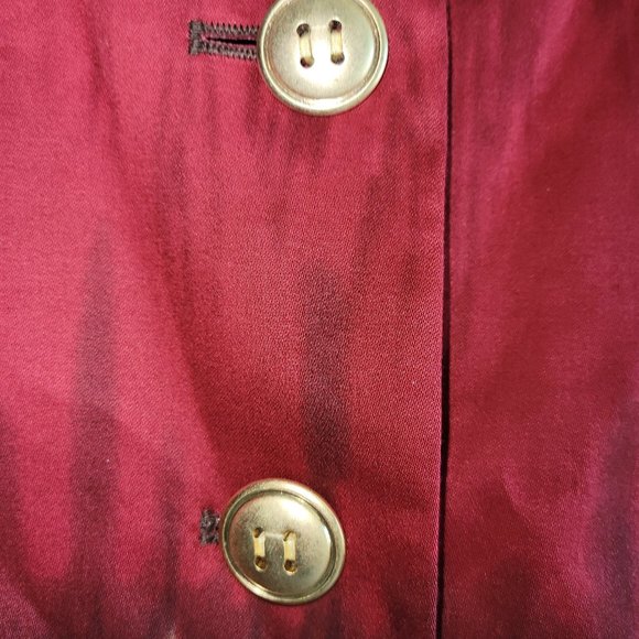 Kasper Red Brown Black Watercolor Pattern Lightweight Jacket Size 12p Petite EUC - Picture 3 of 4